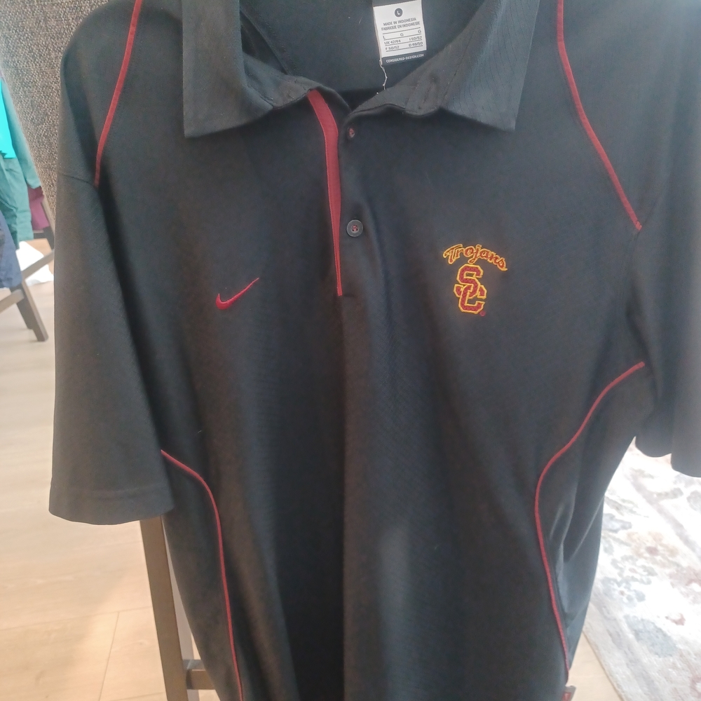 Nike Black Polo Shirt with Red Details